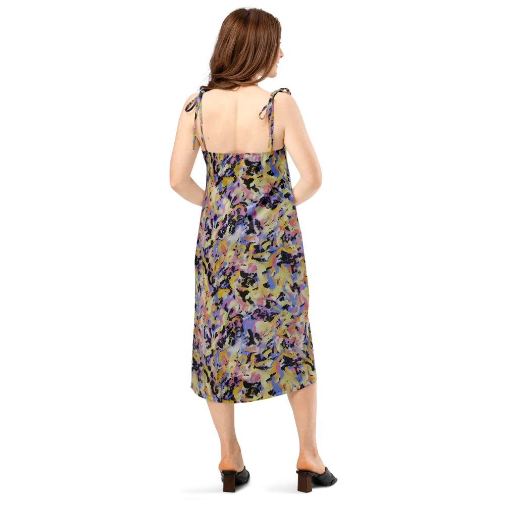 Electric Impression on Slip Dress — Back