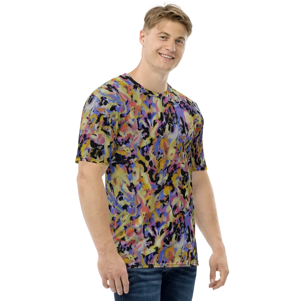 Electric Impression on Men's Crew Neck T-Shirt — Right