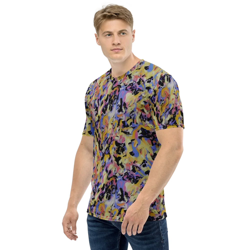 Electric Impression on Men's Crew Neck T-Shirt — Left