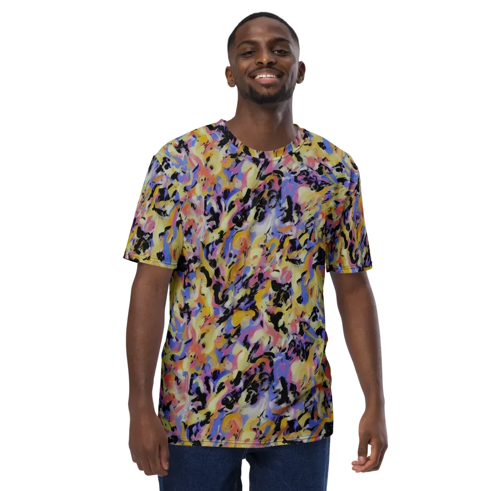 Electric Impression on Men's Crew Neck T-Shirt — Front