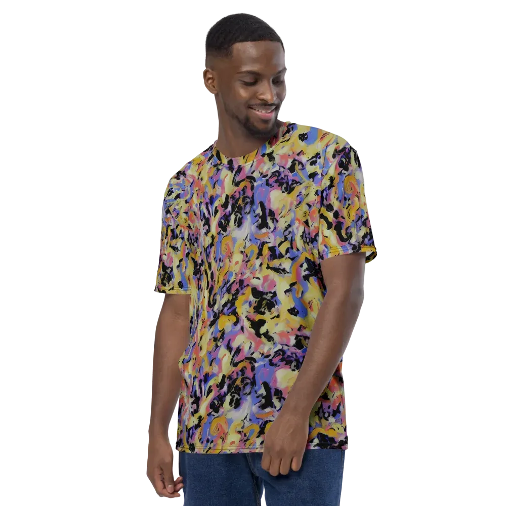 Electric Impression on Men's Crew Neck T-Shirt — Left
