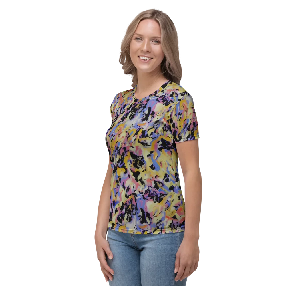 Electric Impression on Women's Crew Neck T-Shirt — Left