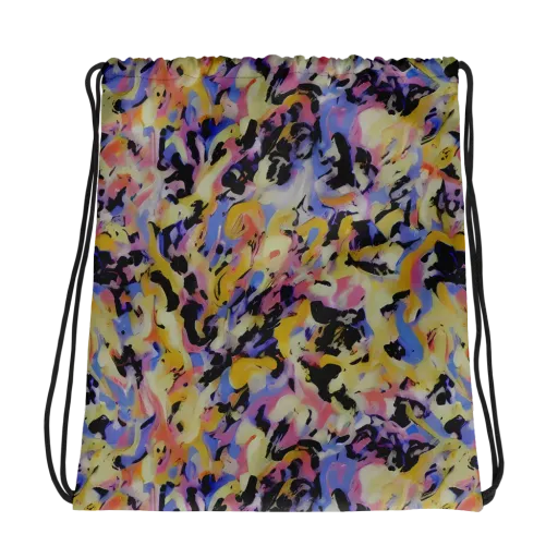 Electric Impression on a Drawstring Bag