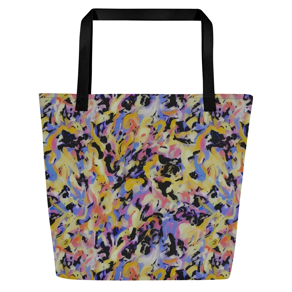 Electric Impression on Large Tote Bag W/ Pocket — Front