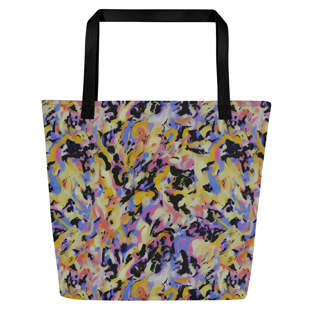 Electric Impression on Large Tote Bag W/ Pocket — Front