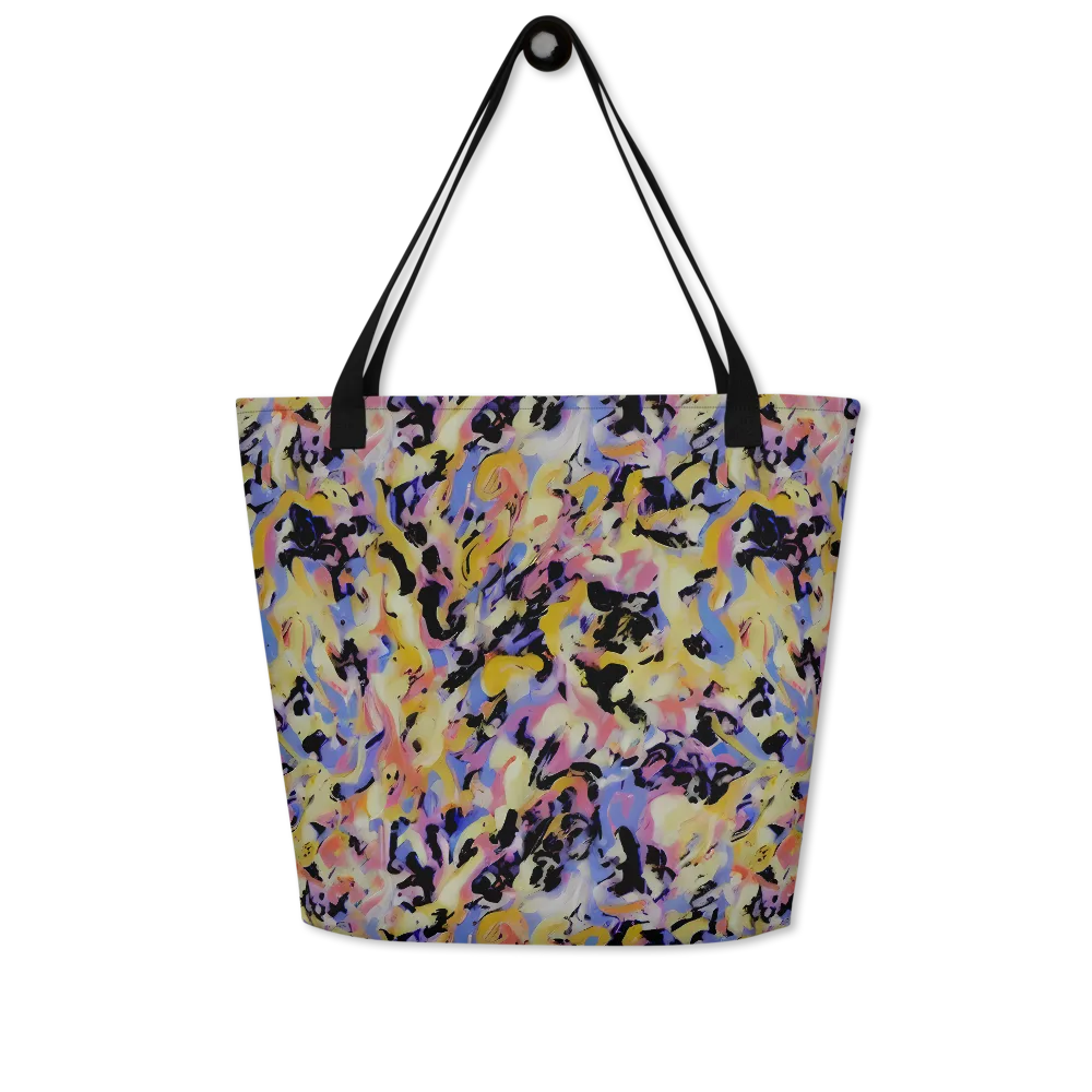 Electric Impression on Large Tote Bag W/ Pocket — Front