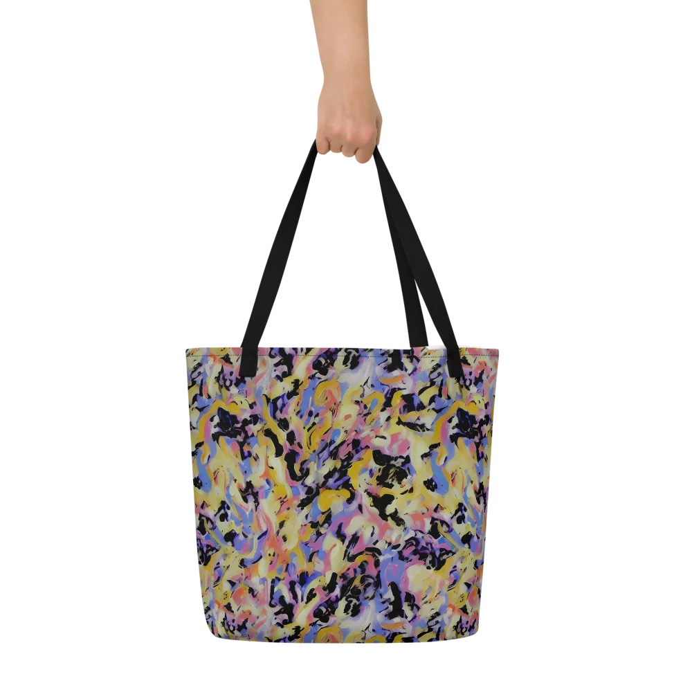 Electric Impression on Large Tote Bag W/ Pocket — Front