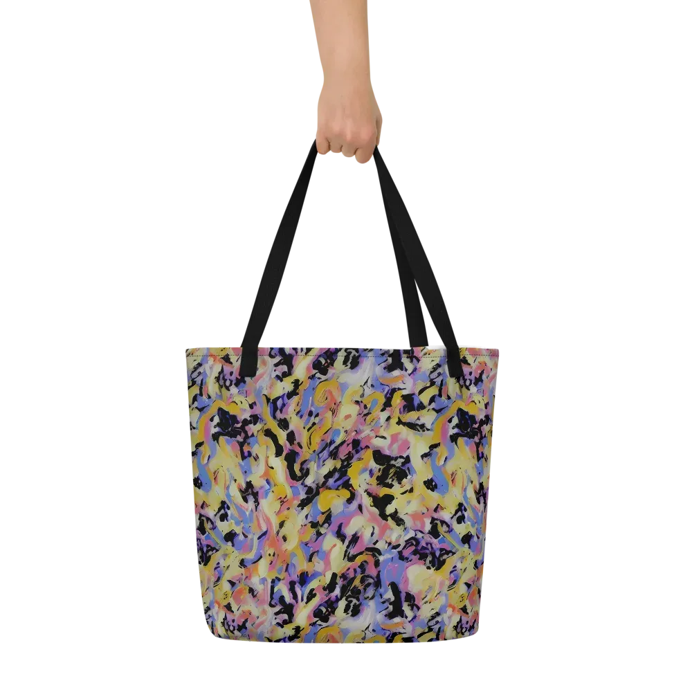 Electric Impression on Large Tote Bag W/ Pocket — Front