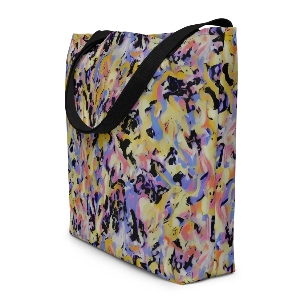 Electric Impression on Large Tote Bag W/ Pocket — Front