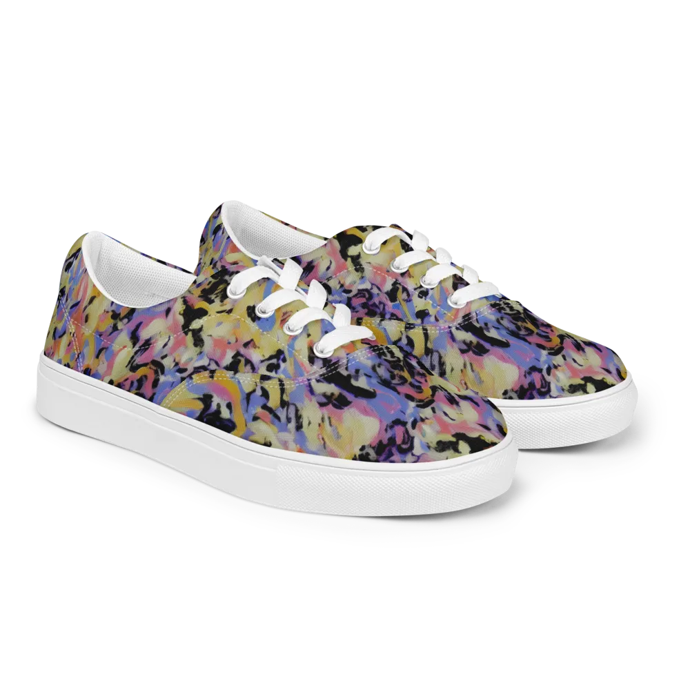 Electric Impression on Men's Lace-Up Canvas Shoes — Right Front