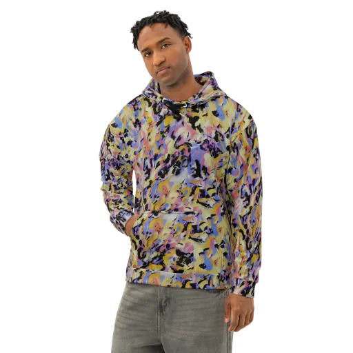 Electric Impression on a Cotton Hoodie
