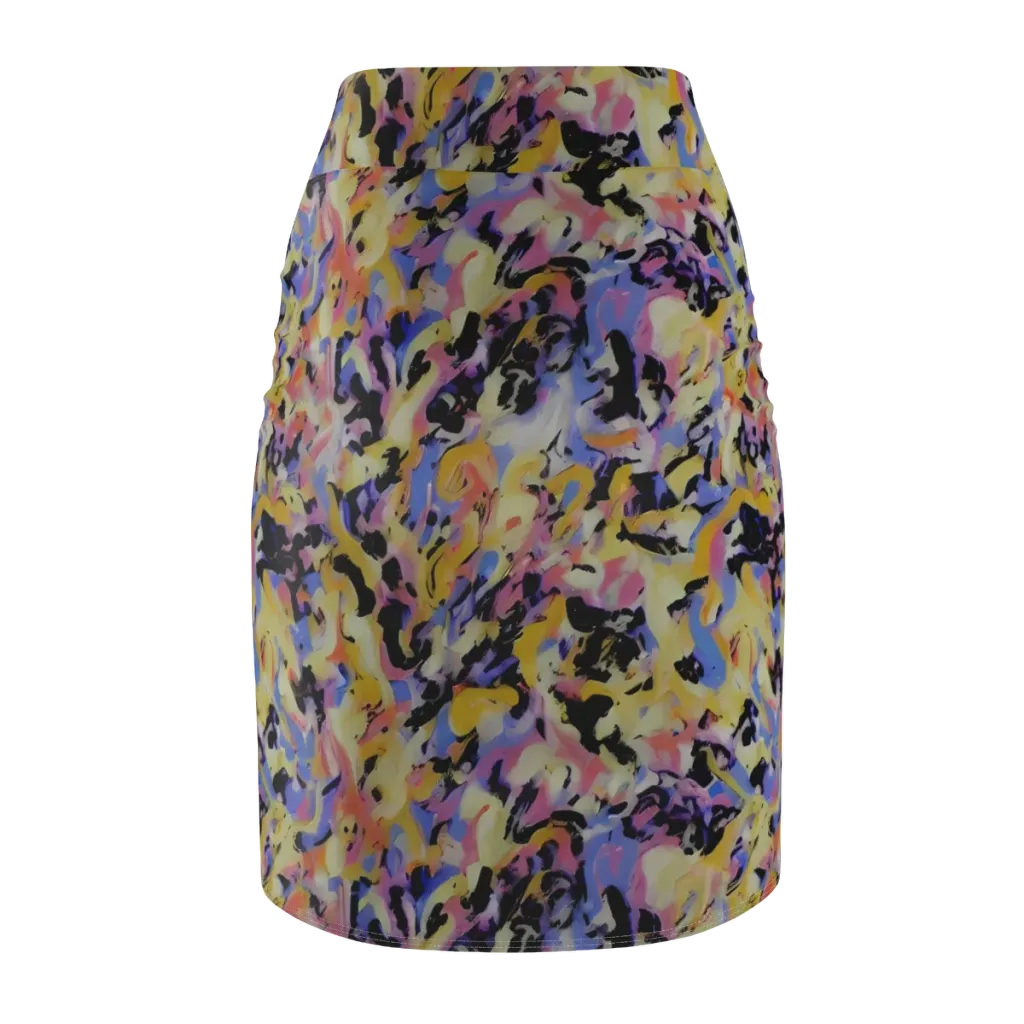 Electric Impression on Pencil Skirt — Back