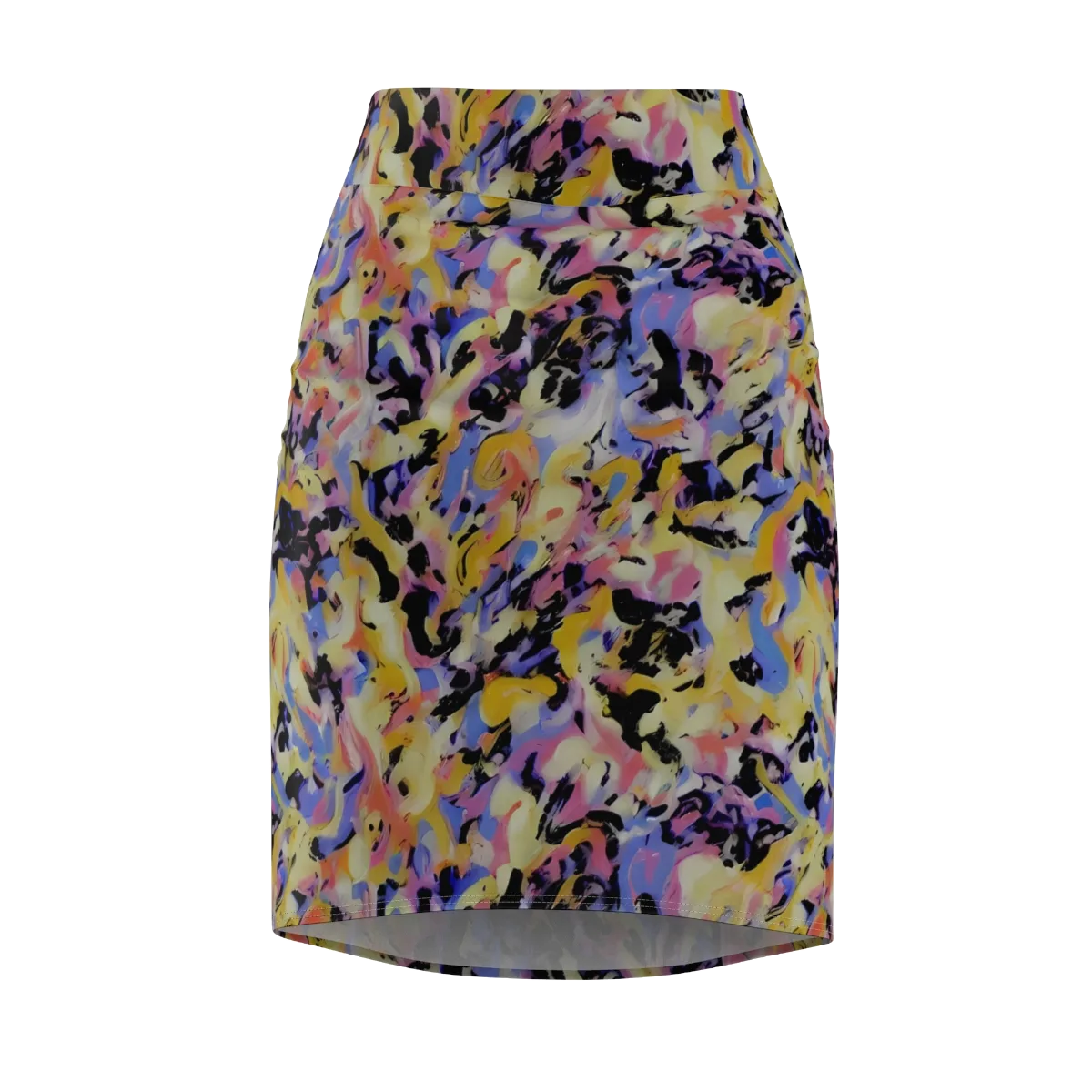 Electric Impression on Pencil Skirt — Front