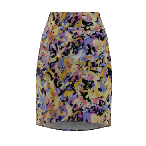 Electric Impression on a Pencil Skirt