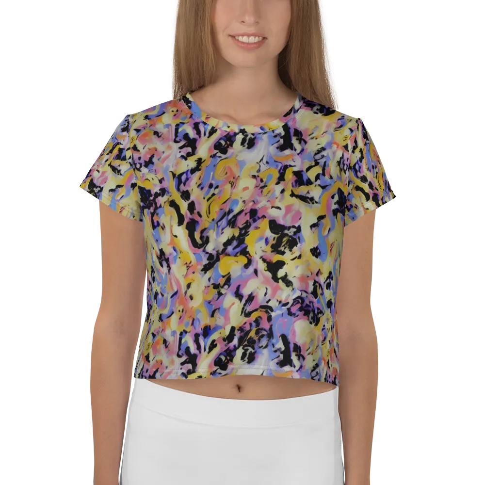 Electric Impression on Crop Tee — Front