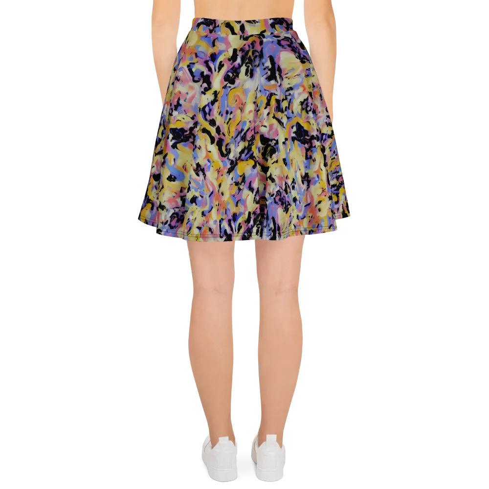 Electric Impression on Skater Skirt — Back