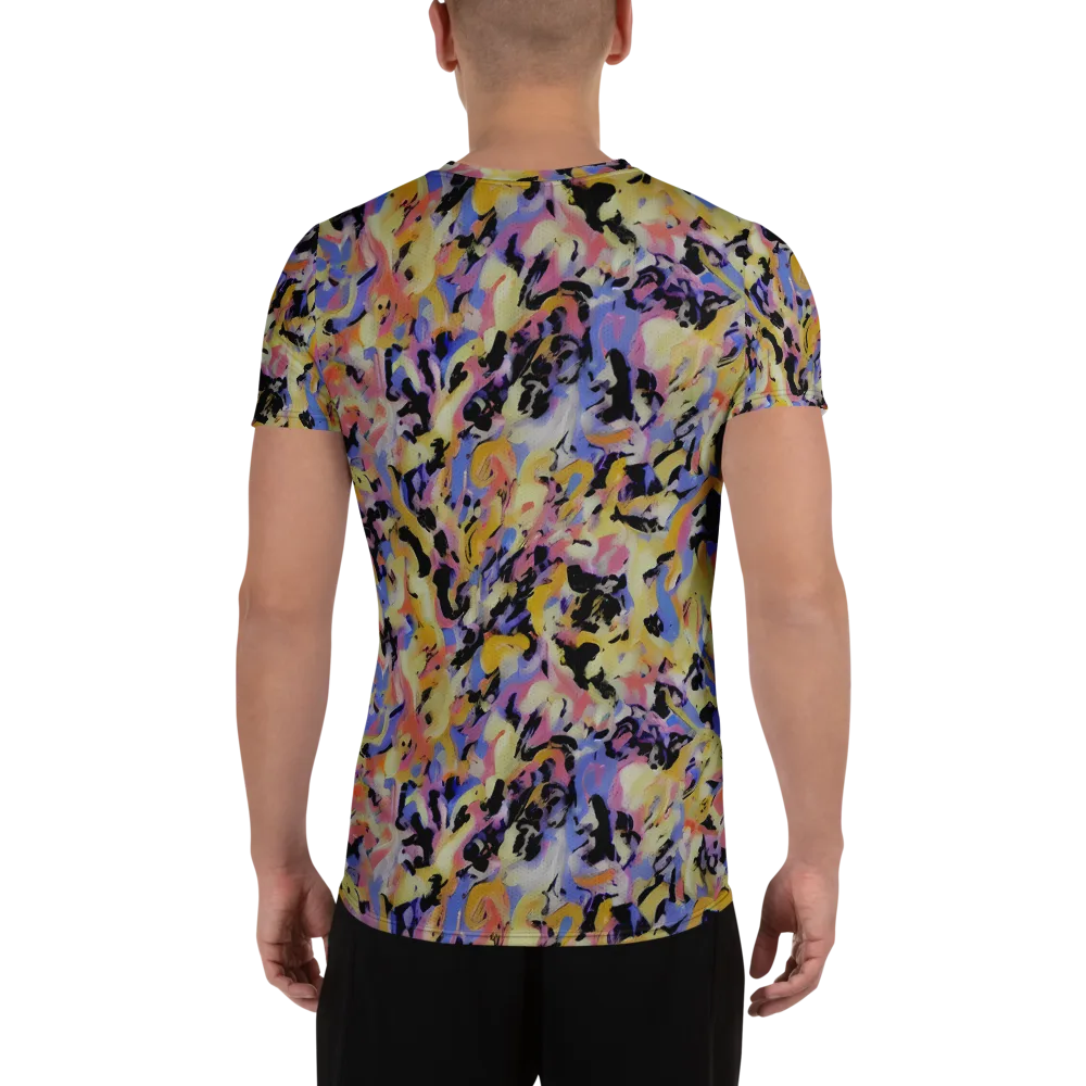 Electric Impression on Men's Athletic T-Shirt — Back