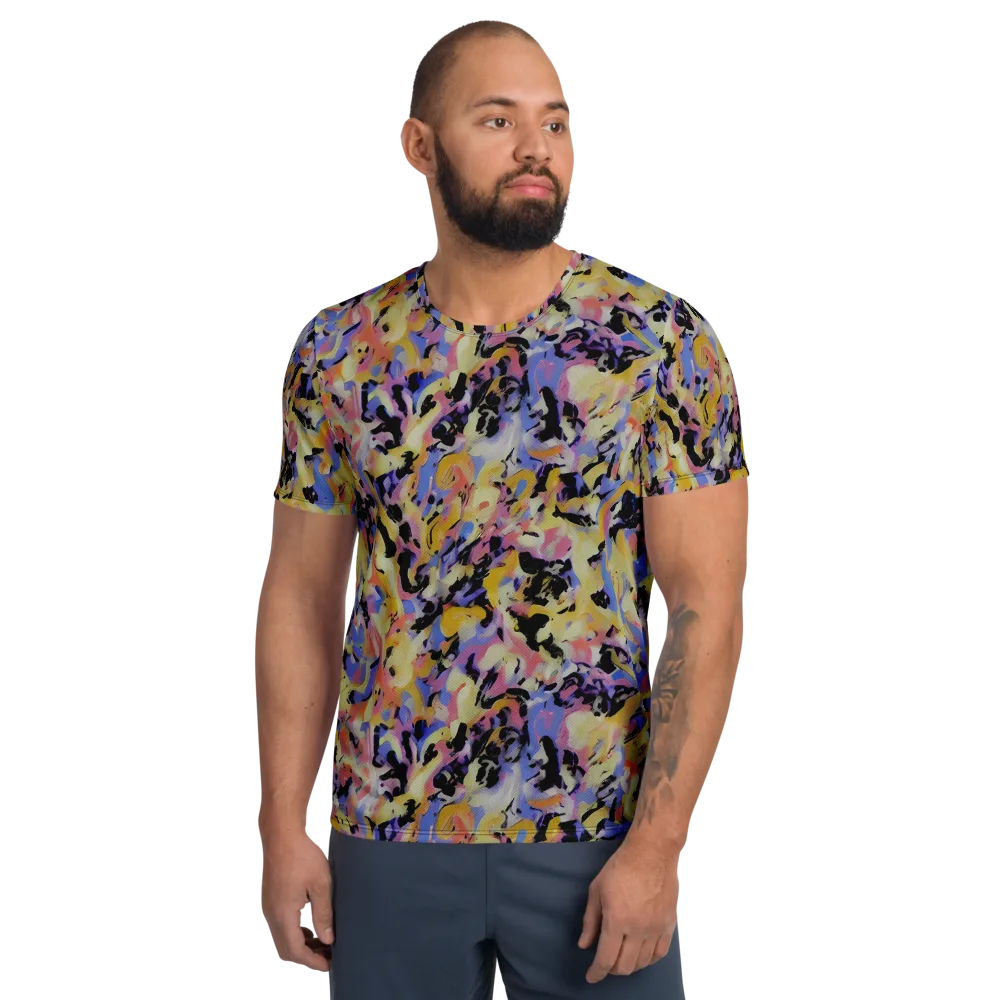 Electric Impression on Men's Athletic T-Shirt — Front