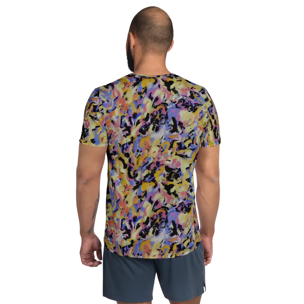 Electric Impression on Men's Athletic T-Shirt — Back