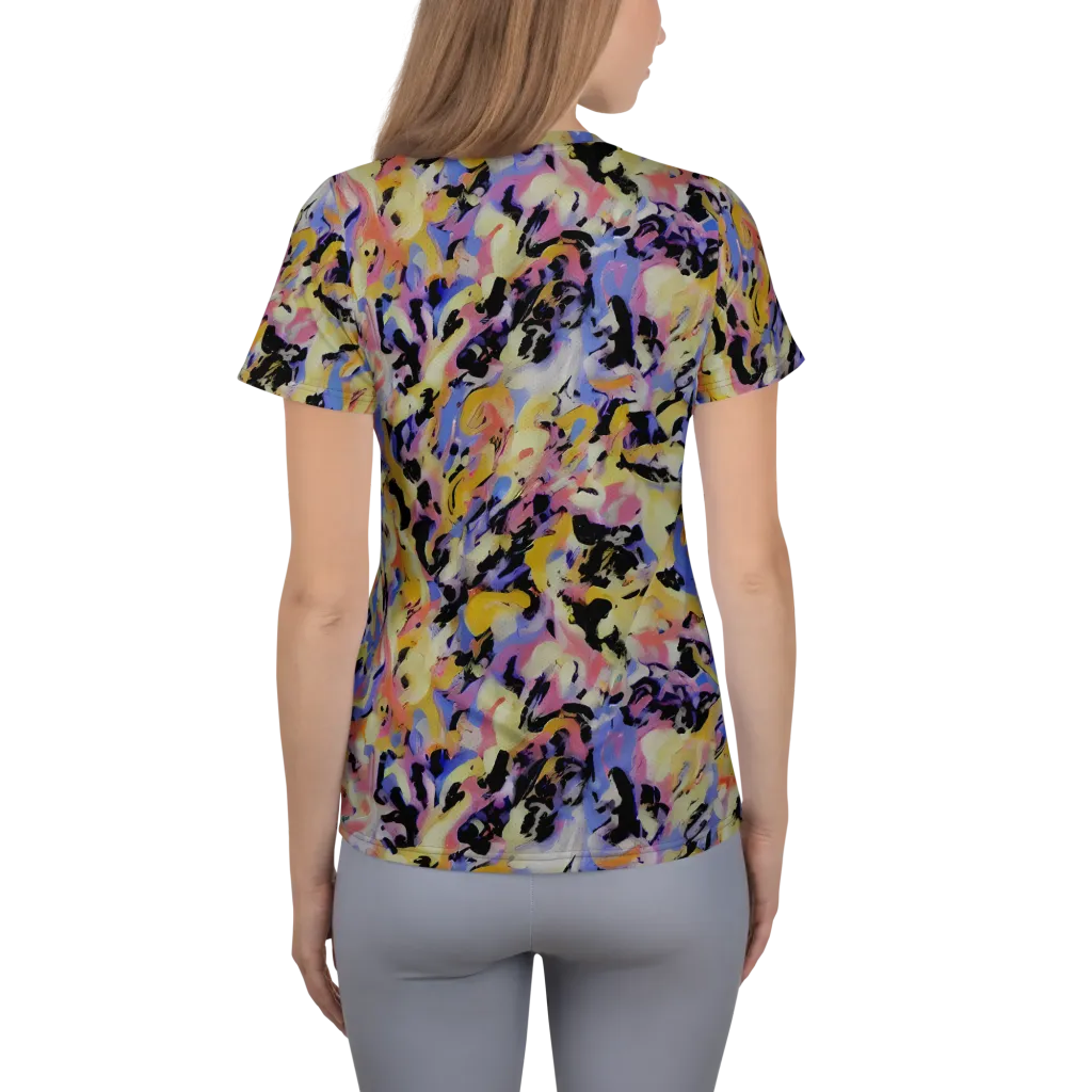 Electric Impression on Women's Athletic T-Shirt — Back