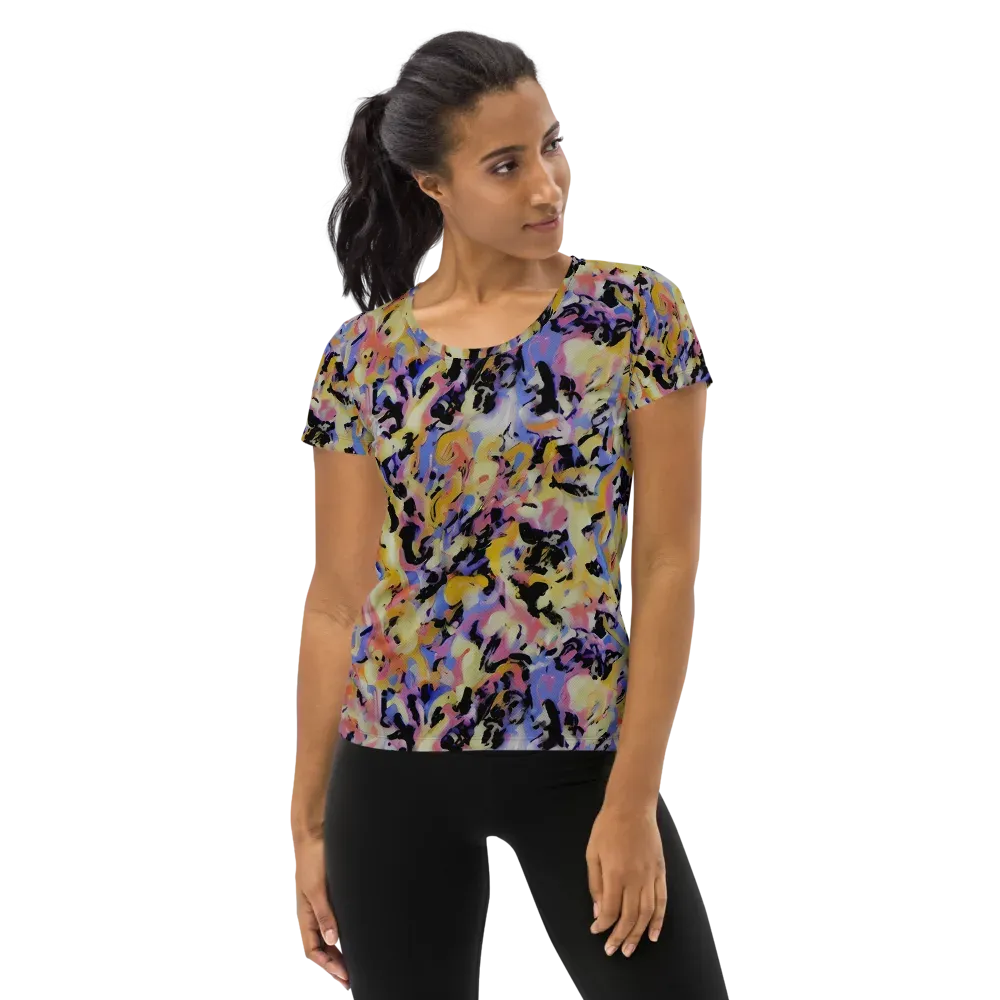 Electric Impression on Women's Athletic T-Shirt — Front