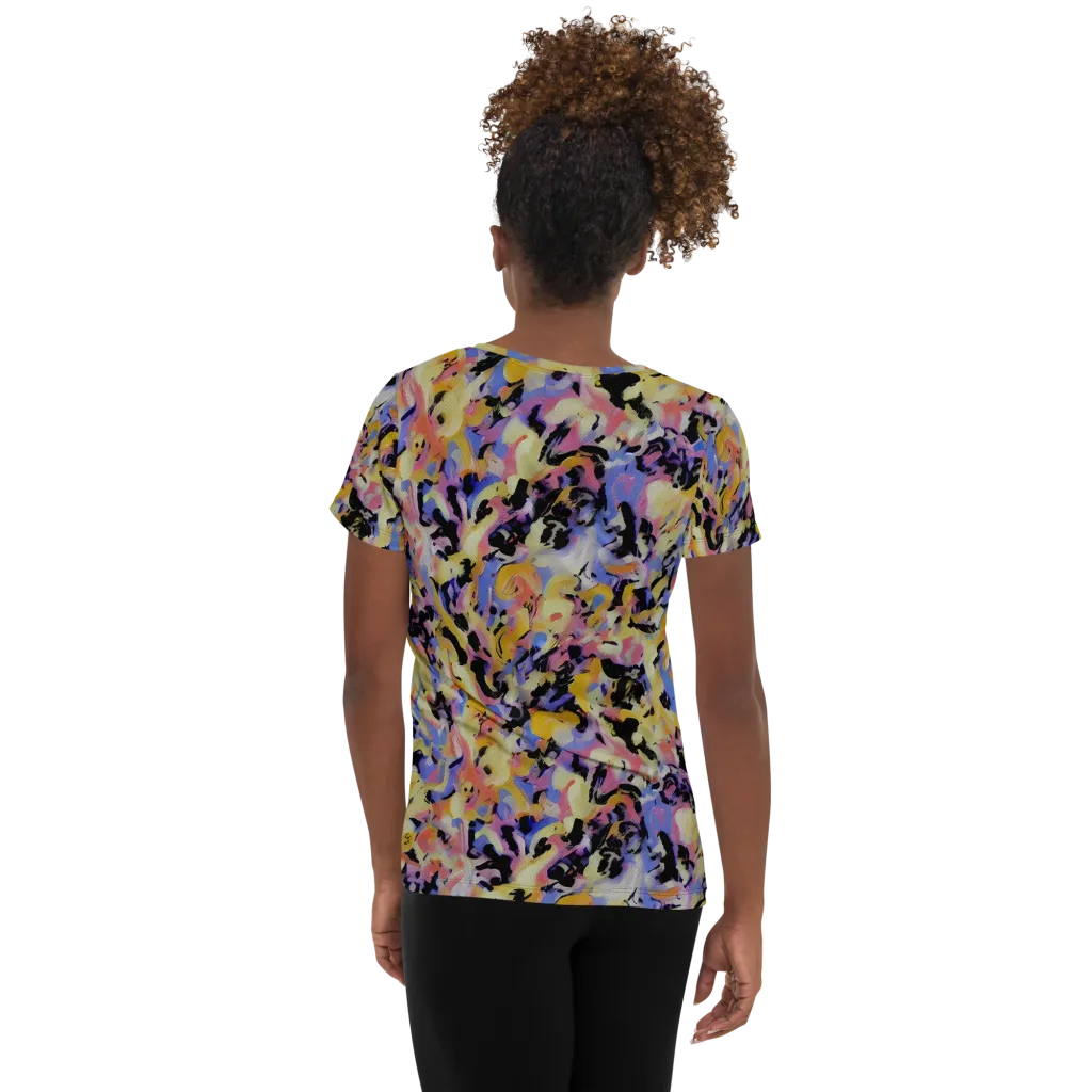 Electric Impression on Women's Athletic T-Shirt — Back