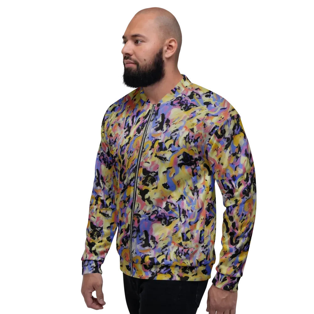 Electric Impression on Bomber Jacket — Left