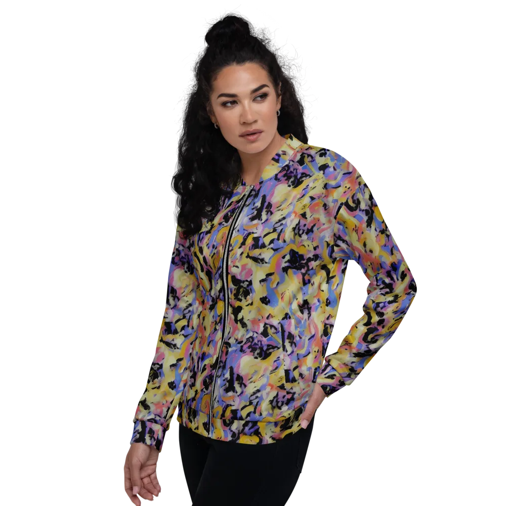 Electric Impression on Bomber Jacket — Left