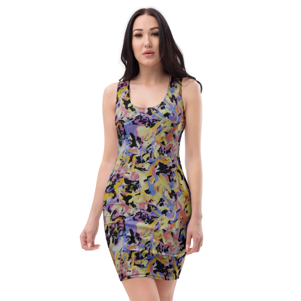 Electric Impression on Bodycon Dress — Front