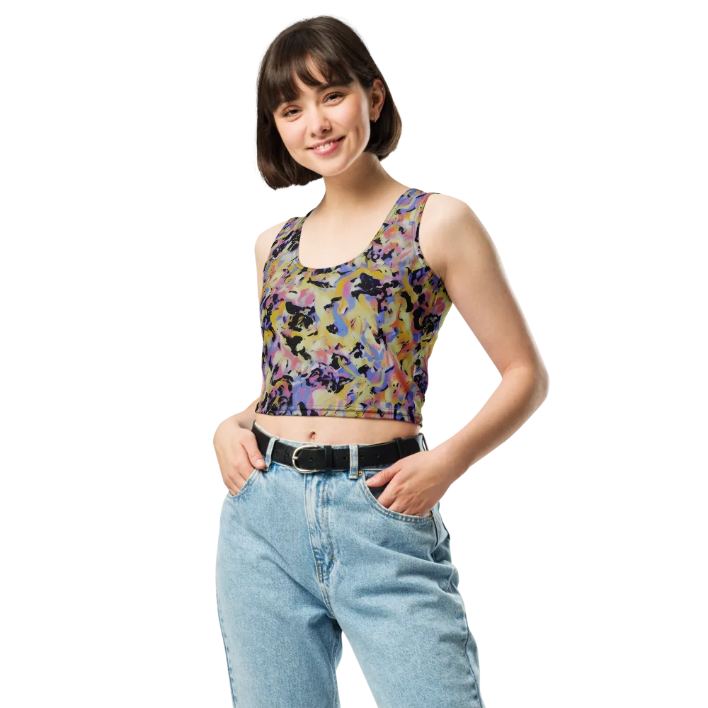 Electric Impression on Crop Top — Front