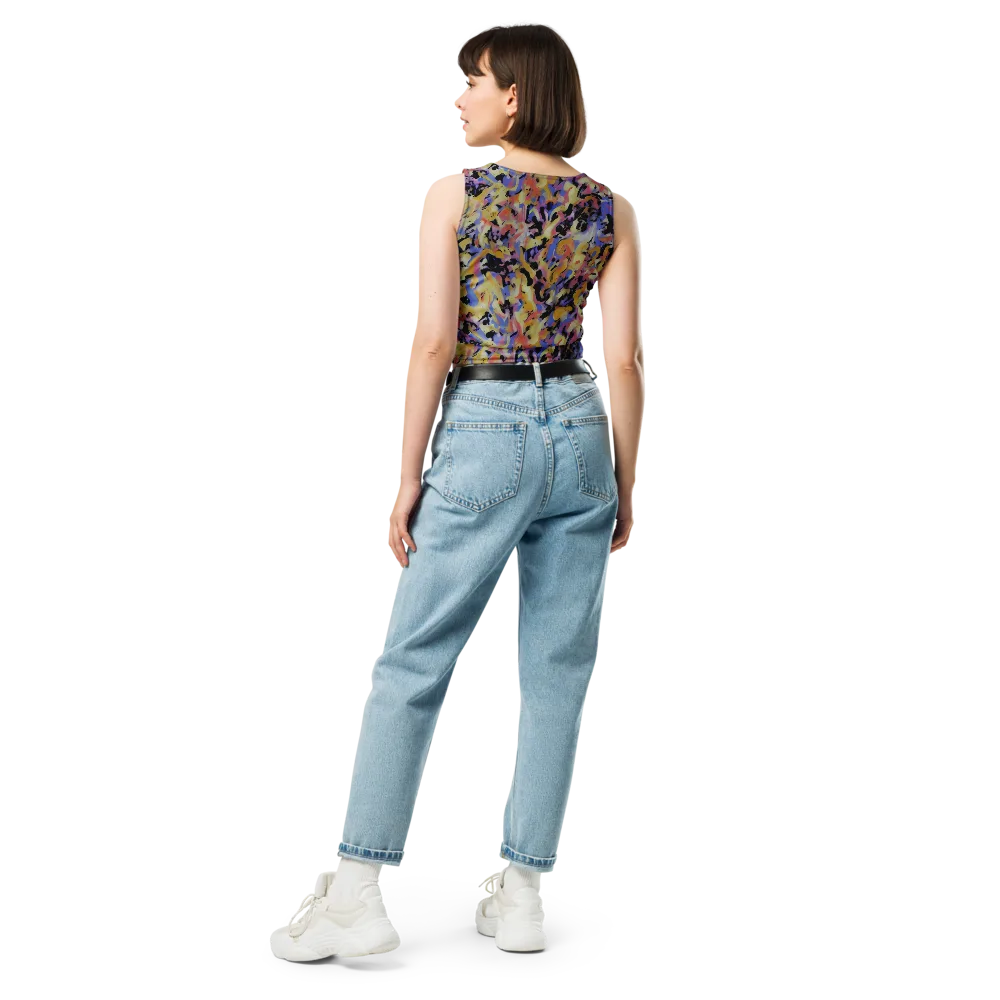 Electric Impression on Crop Top — Back