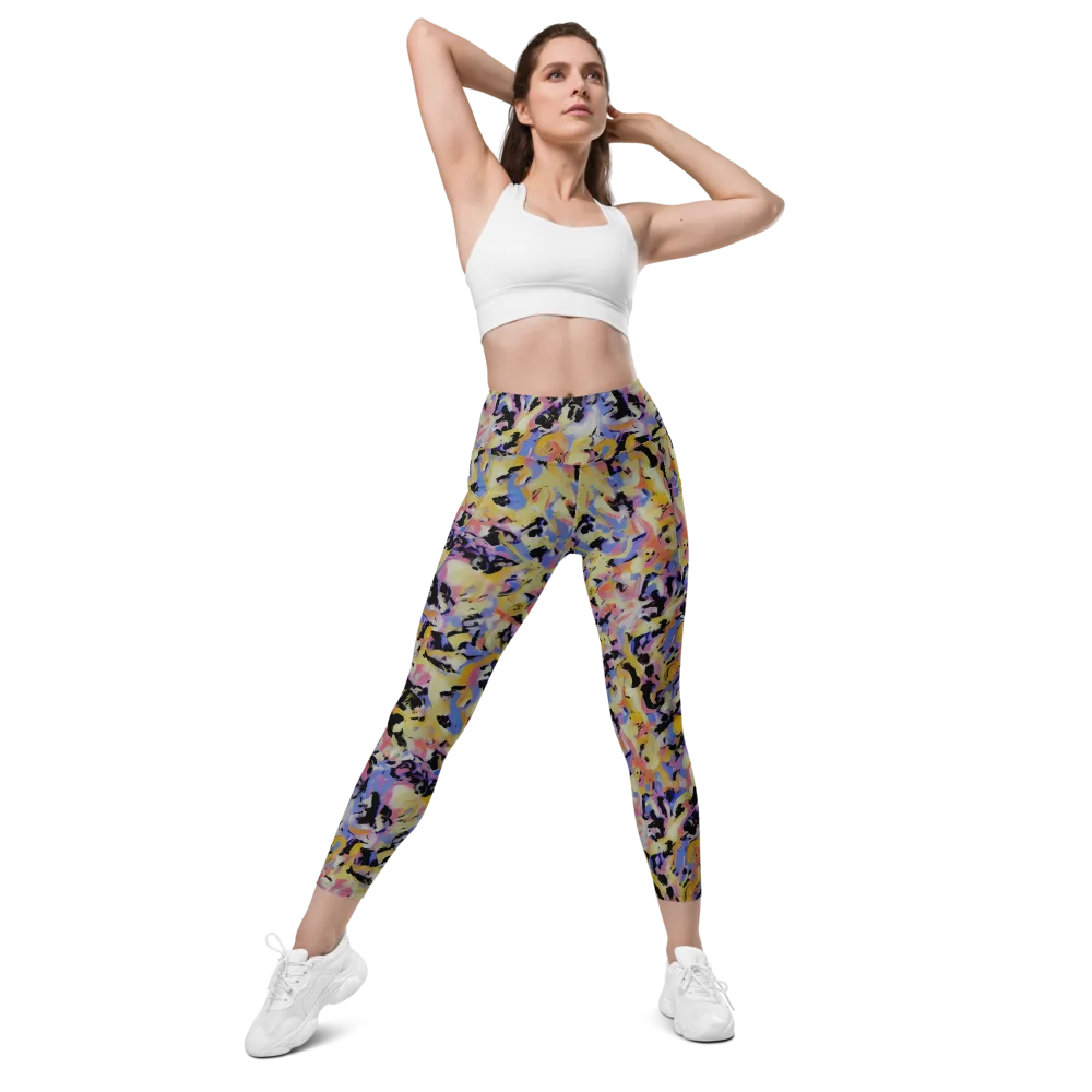 Electric Impression on Leggings with Pockets — Front