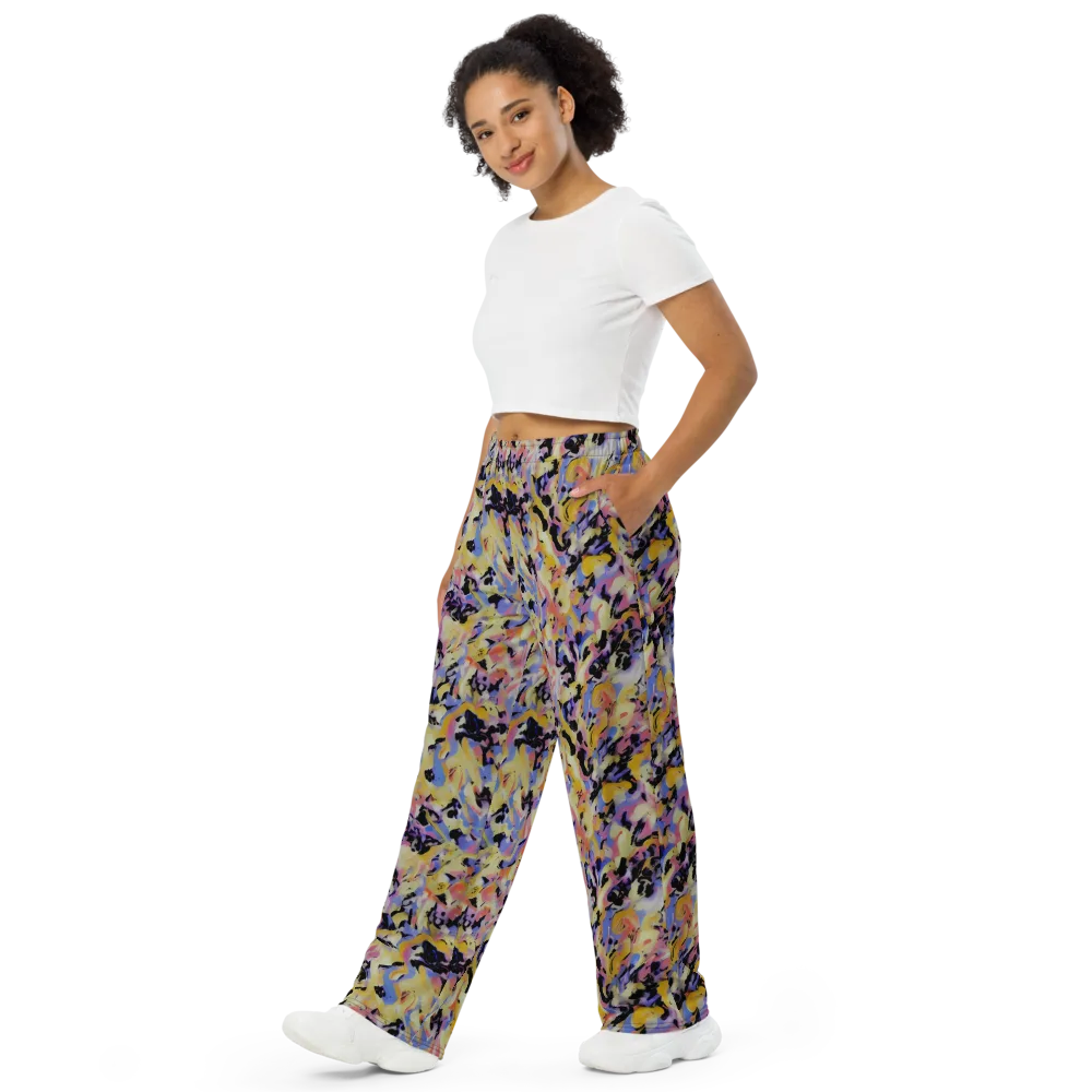Electric Impression on Wide-Leg Pants — Left Front