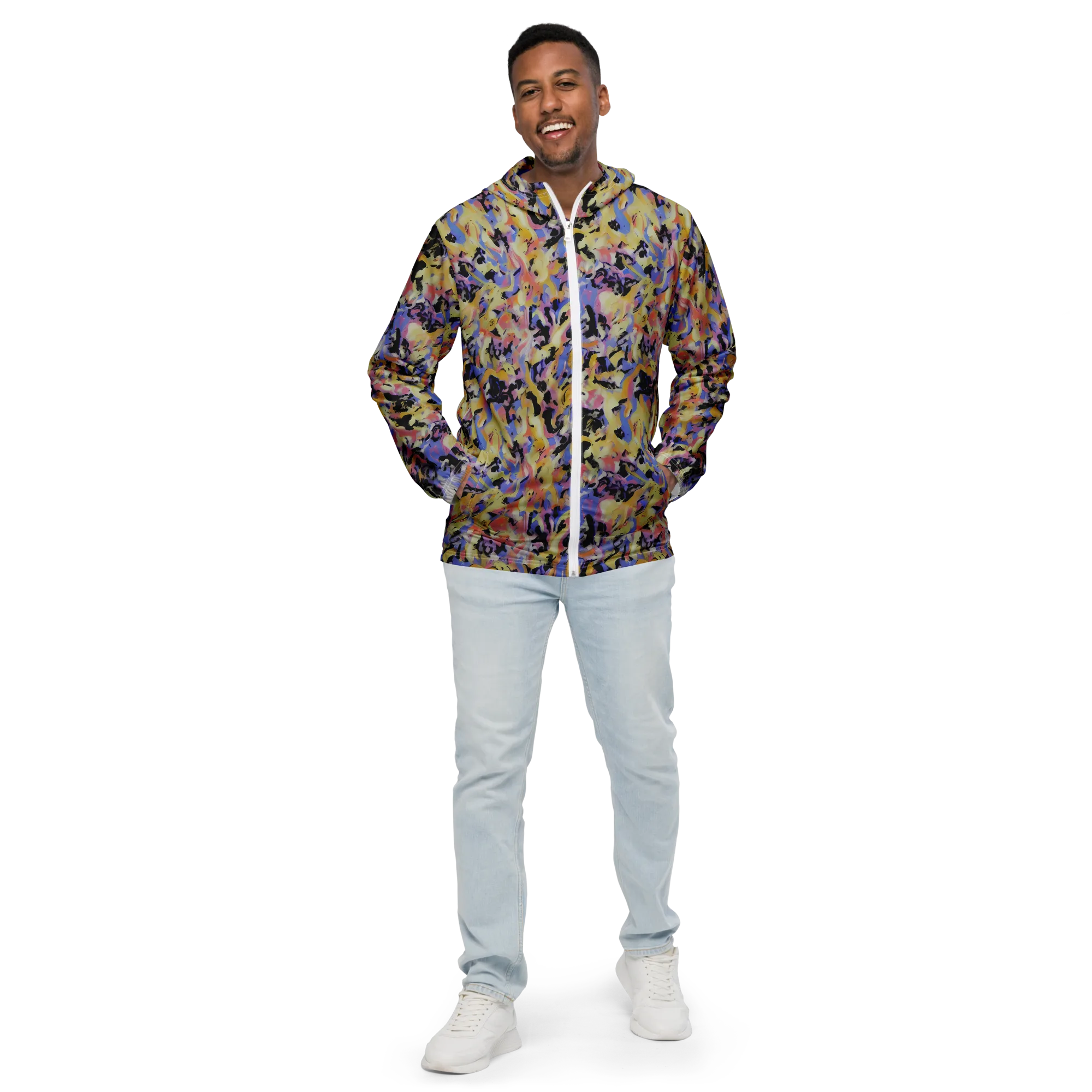 Electric Impression on Men's Windbreaker — Front