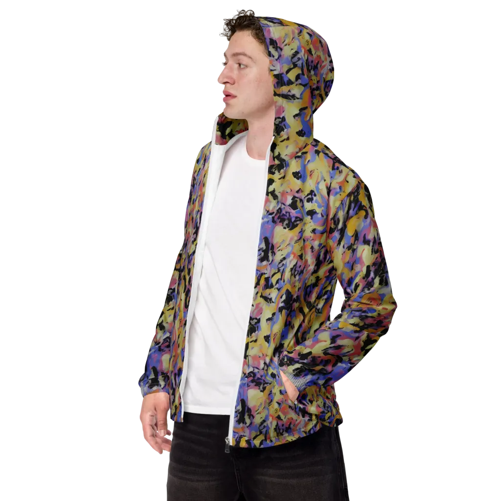 Electric Impression on Men's Windbreaker — Left Front