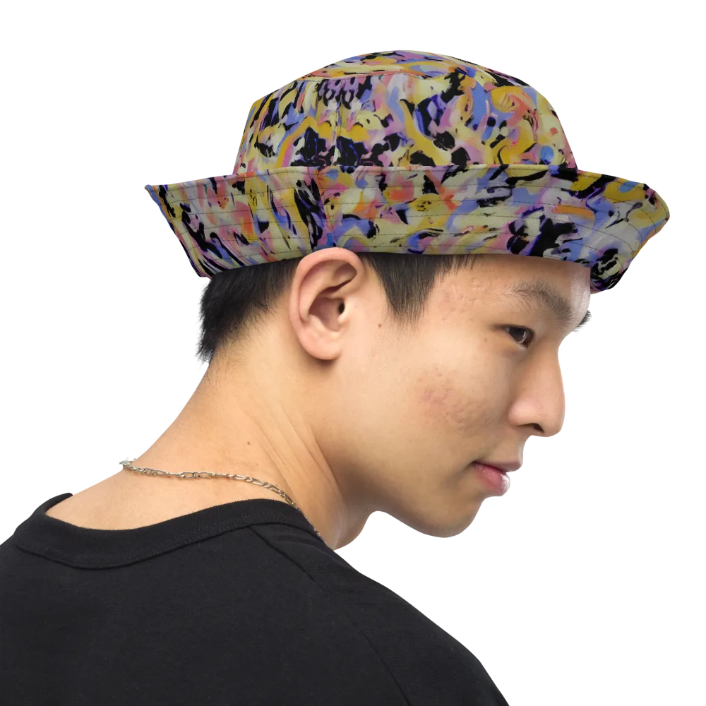 Electric Impression on Reversible Bucket Hat — Right Outside