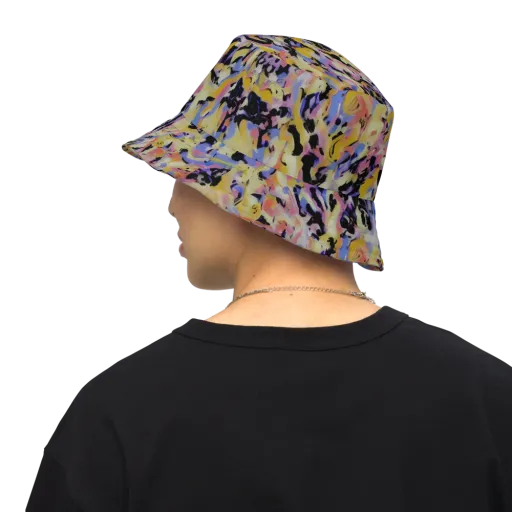 Electric Impression on a Reversible Bucket Hat