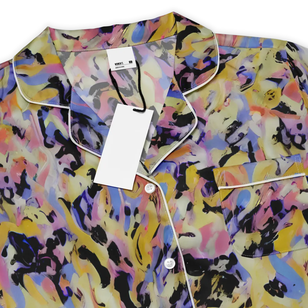 Electric Impression on Women's Short Sleeve Pajama Top — Product details