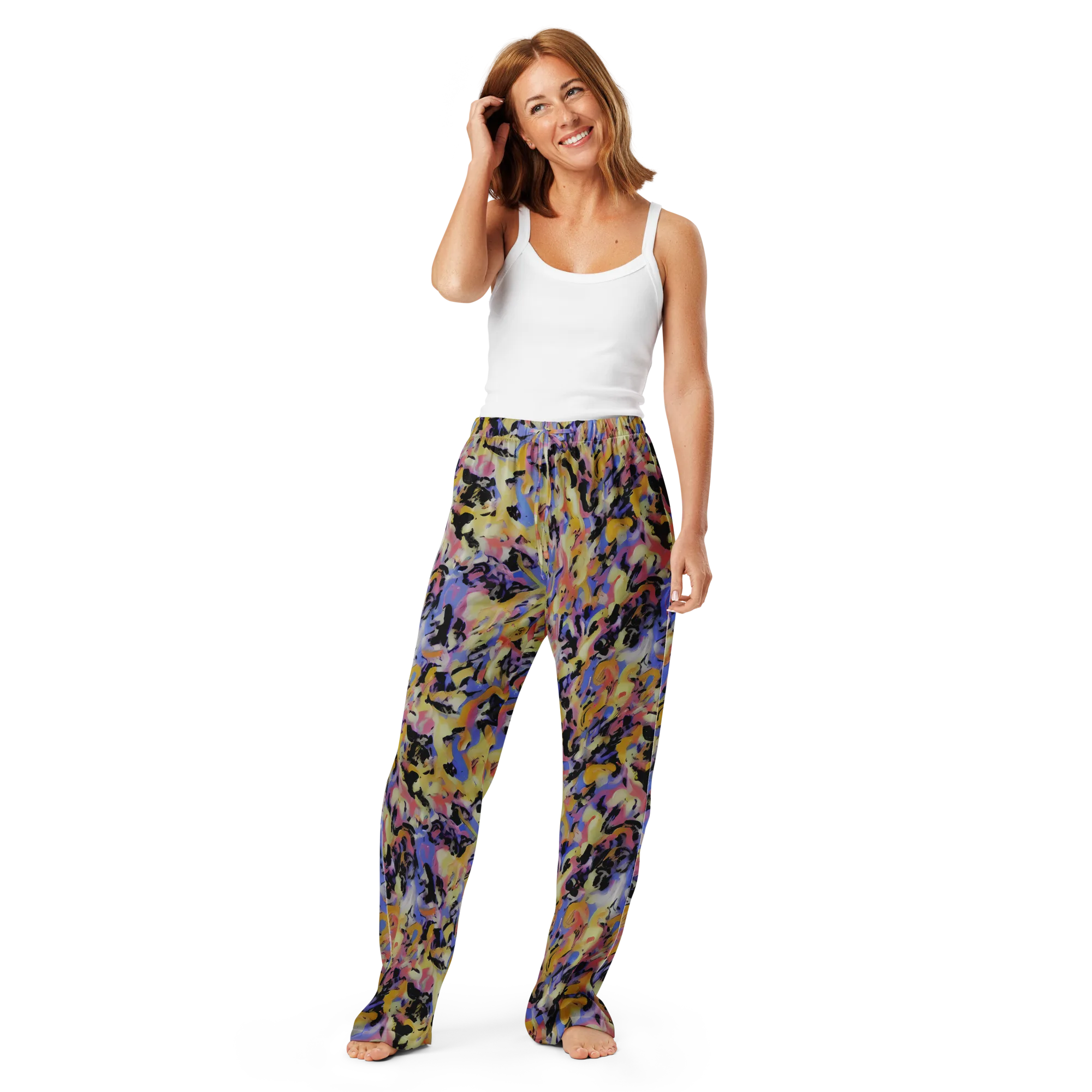 Electric Impression on Women's Pajama Pants — Front