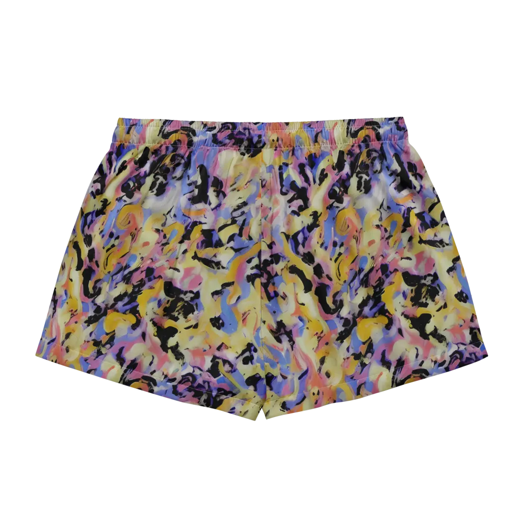 Electric Impression on Women's Pajama Shorts — Back