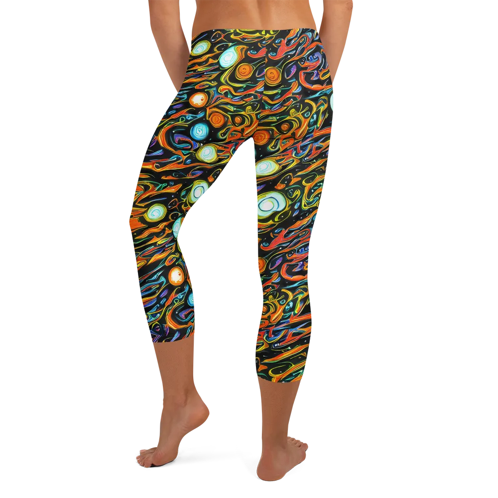 Solar Rush on Capri Leggings — Back