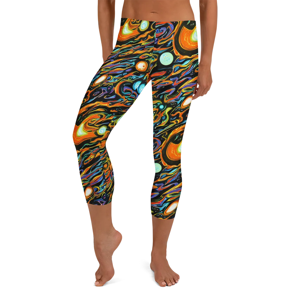 Solar Rush on Capri Leggings — Front