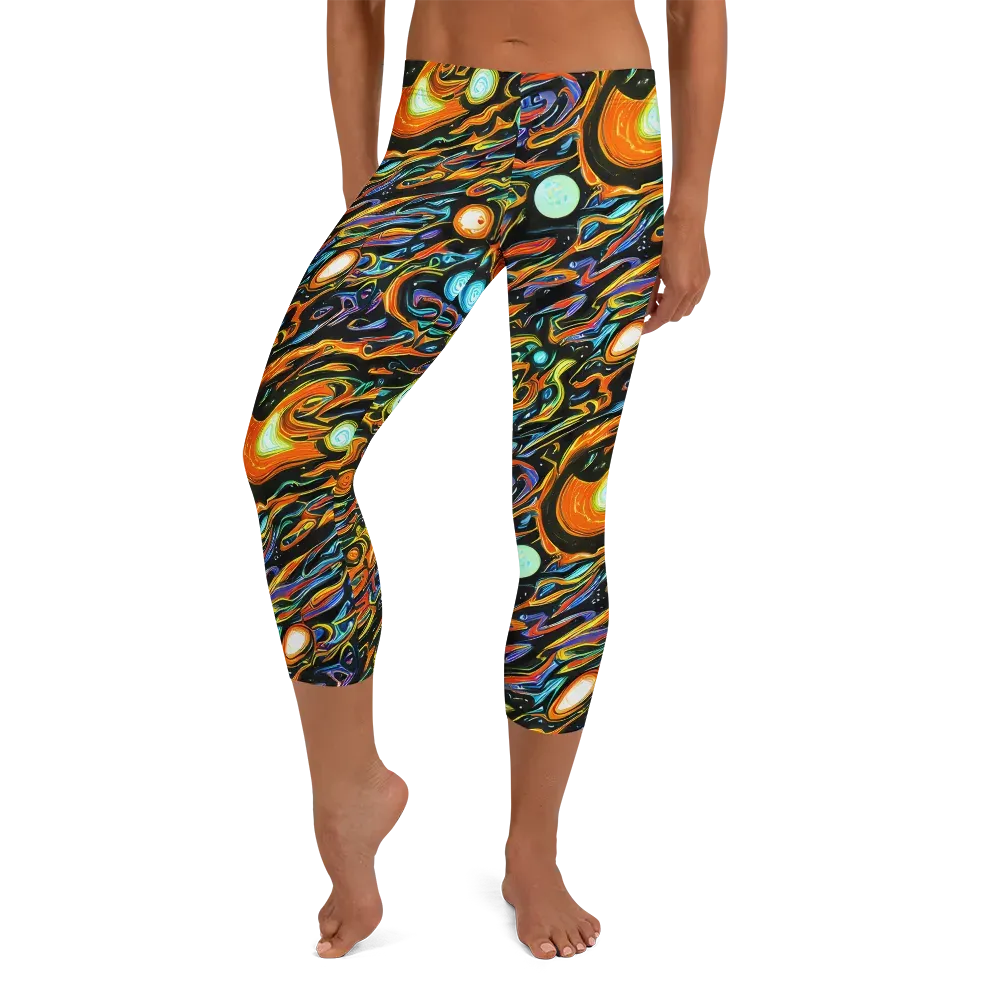 Solar Rush on Capri Leggings — Front