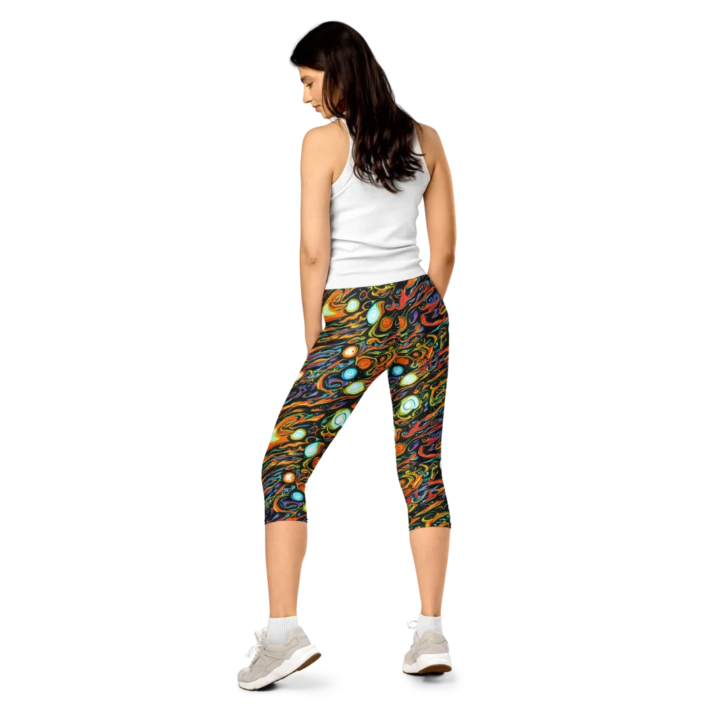 Solar Rush on Capri Leggings — Back
