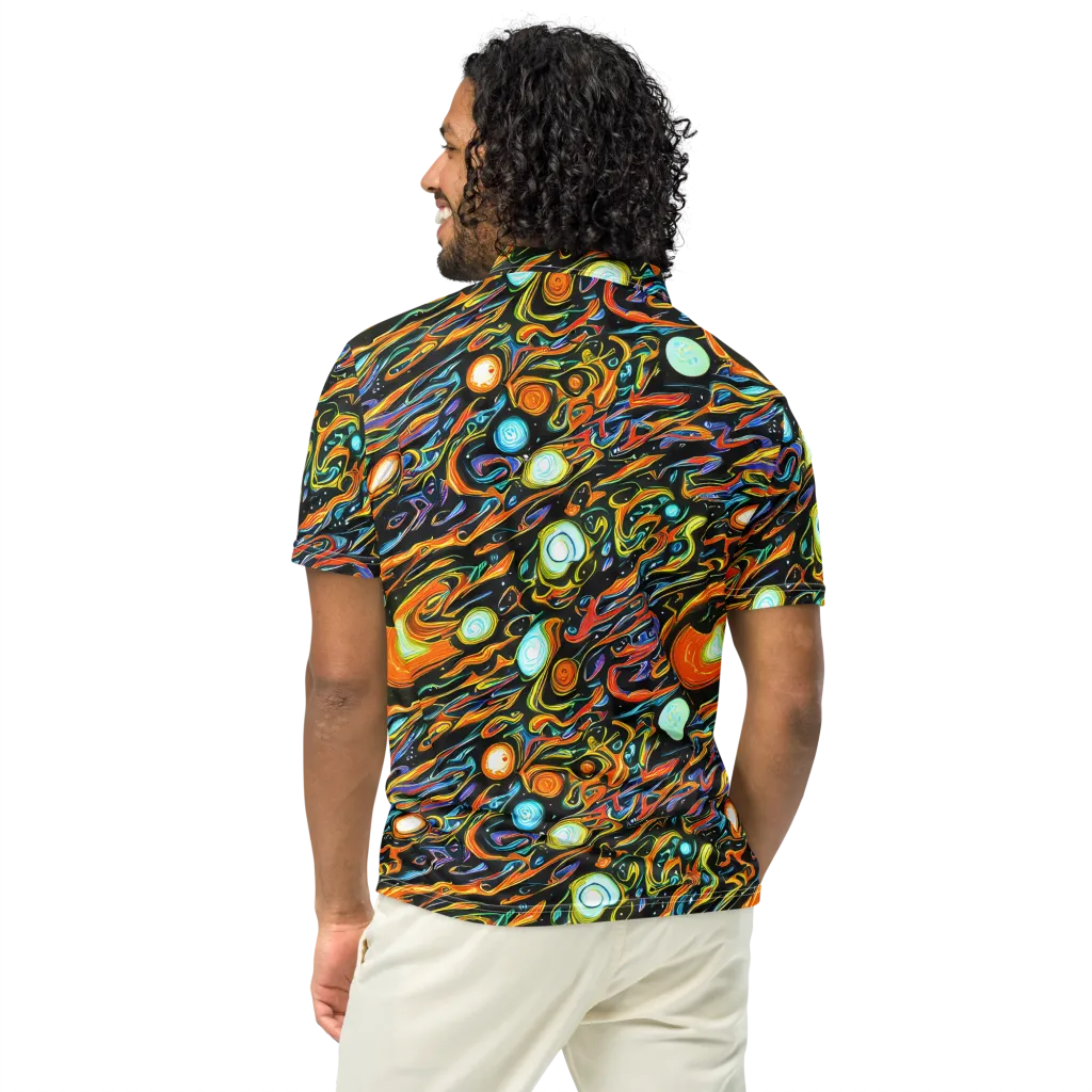 Solar Rush on Men's Slim Fit Polo Shirt — Back