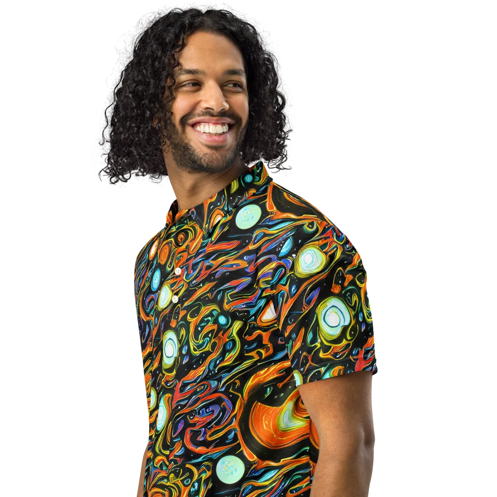 Solar Rush on Men's Slim Fit Polo Shirt — Left Front