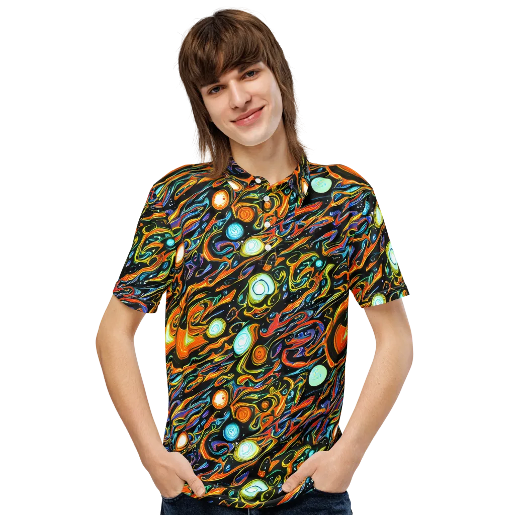 Solar Rush on Men's Slim Fit Polo Shirt — Front