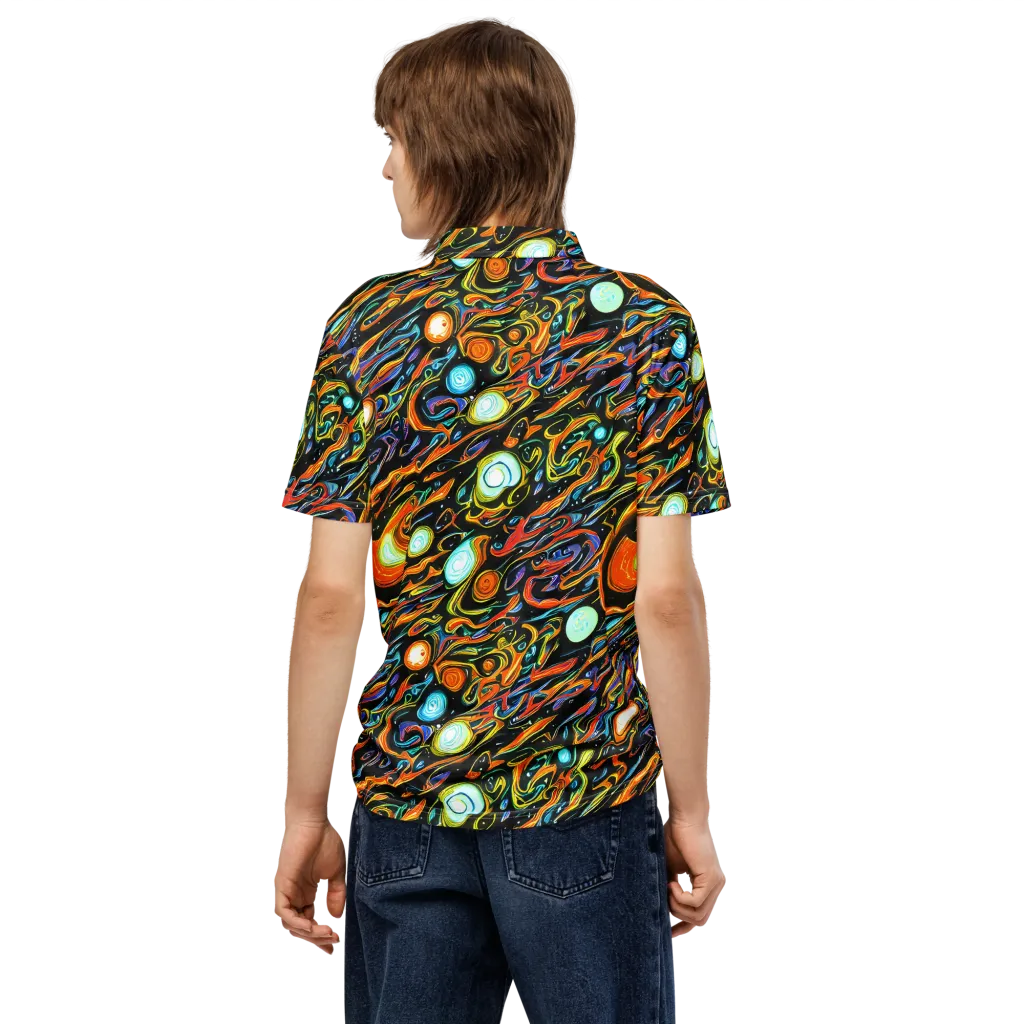 Solar Rush on Men's Slim Fit Polo Shirt — Back