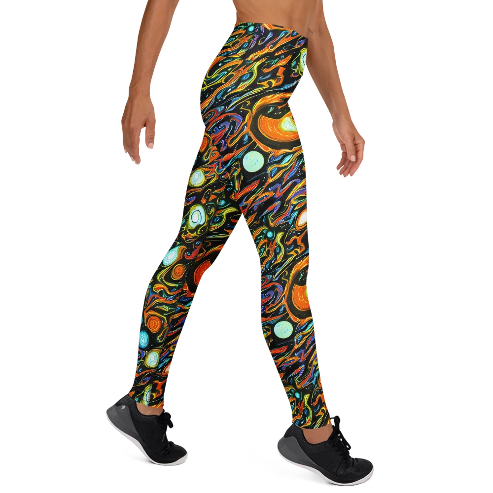 Solar Rush on Yoga Leggings — Right
