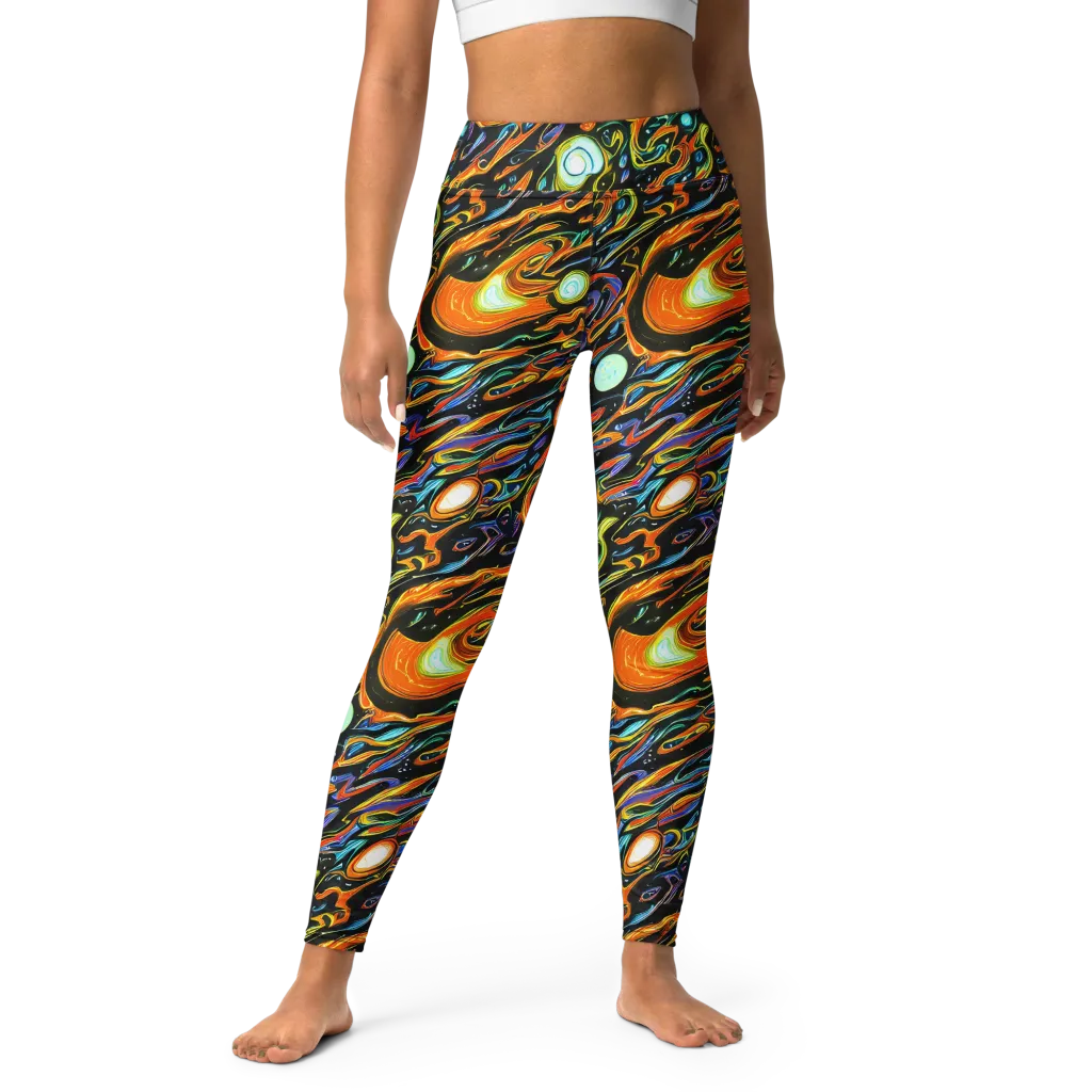 Solar Rush on Yoga Leggings — Front